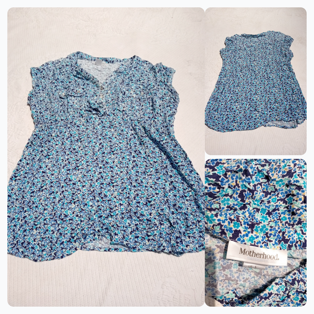 Floral Print Short Sleeve Blouse