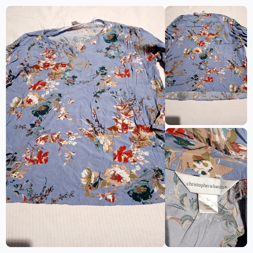 Blusa de Manga Longa com Estampa Floral