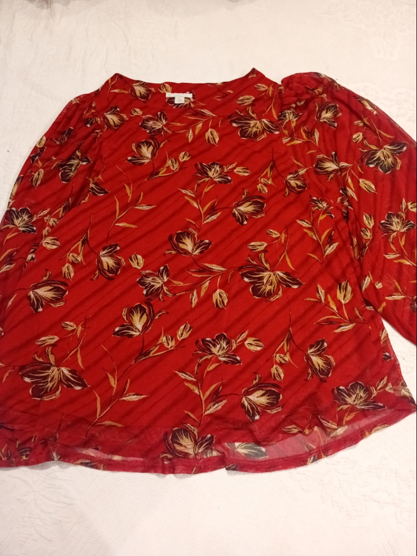 Bluse mit floralem Druck und langen Ärmeln