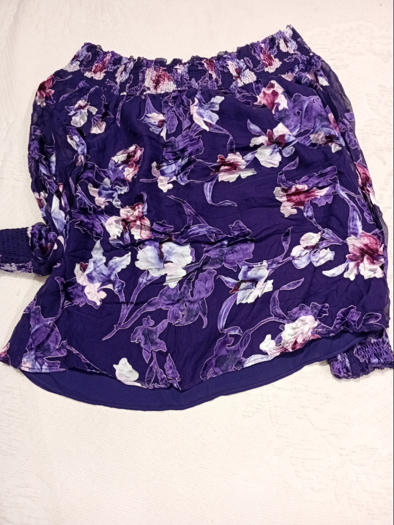 Blusa Floral Sin Hombros