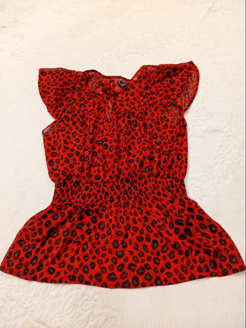 Twentyone Red Leopard Print Top