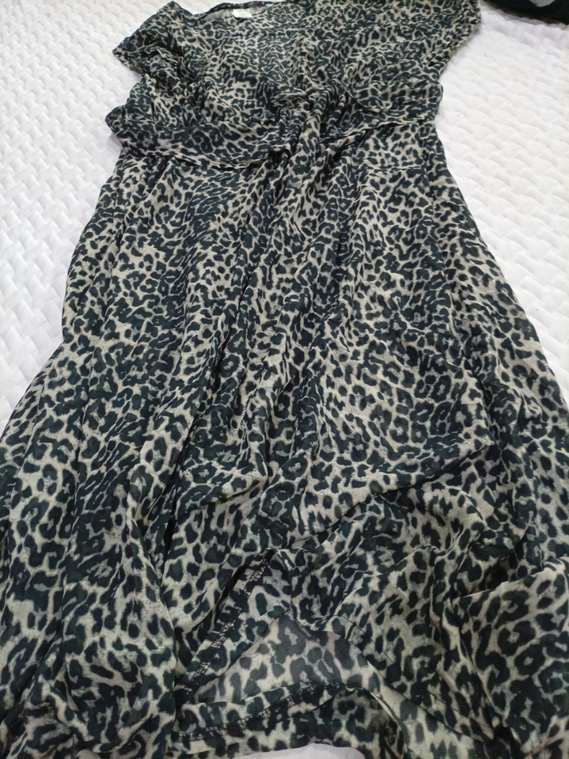 Vestido Maxi de Estampa de Leopardo