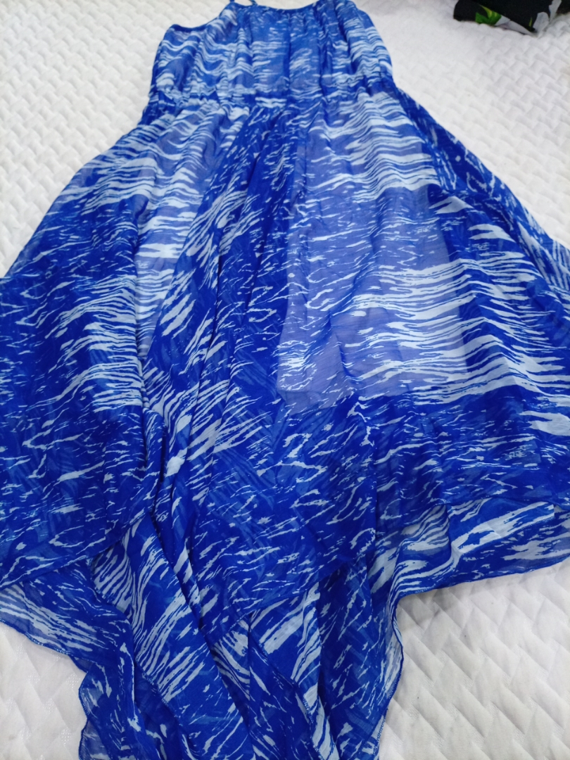Abito maxi blu e bianco Philosophy Republic Clothi..