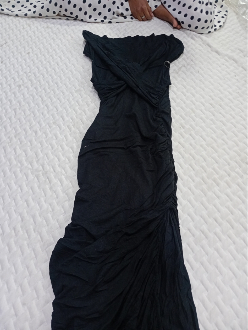 Charlotte Russe Black Ruched Dress