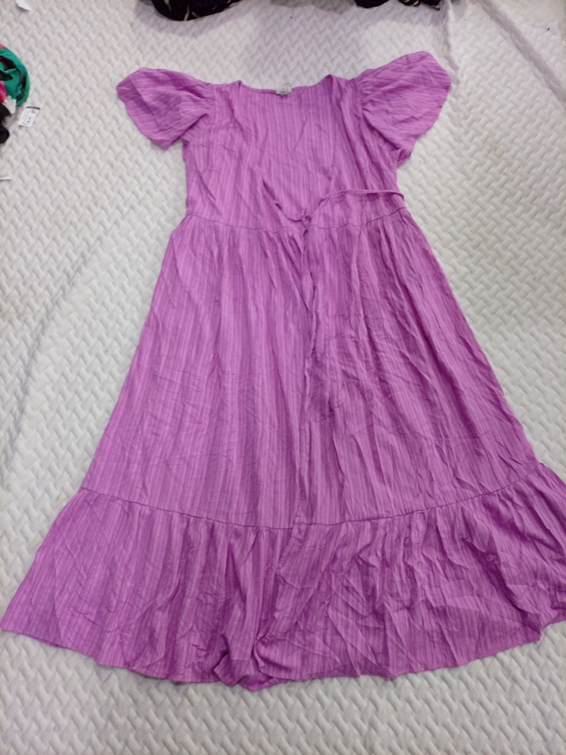 A New Day Purple Striped Midi Dress