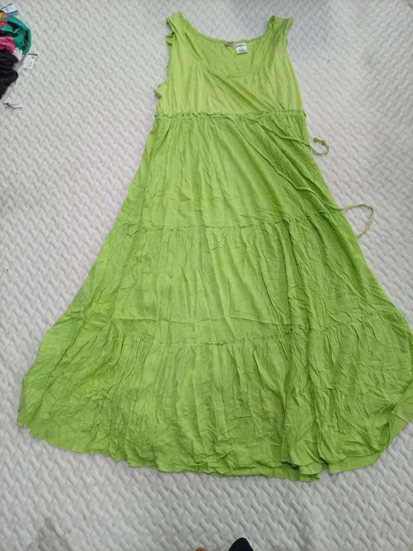 Green Rayon Maxi Dress