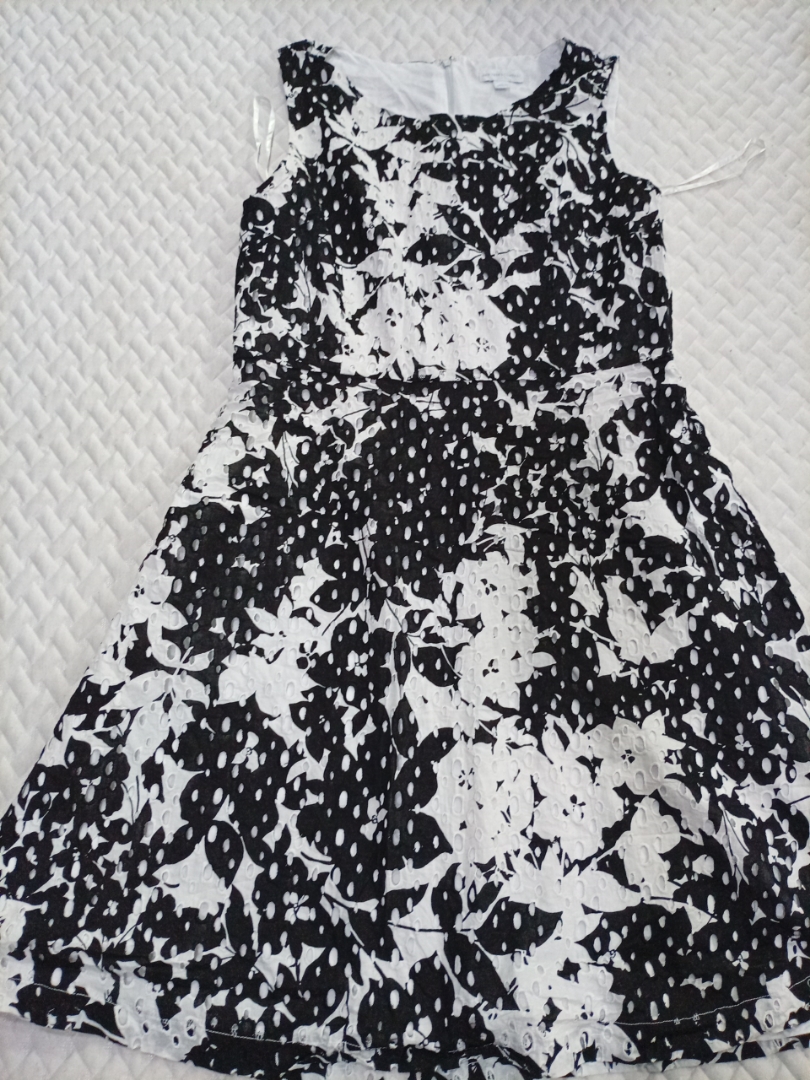 Black and White Floral Dress