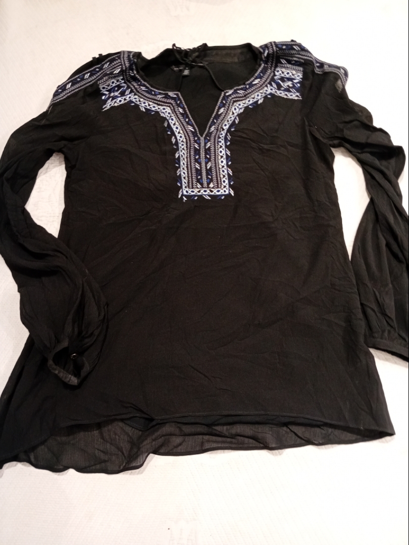 Black Embroidered Blouse