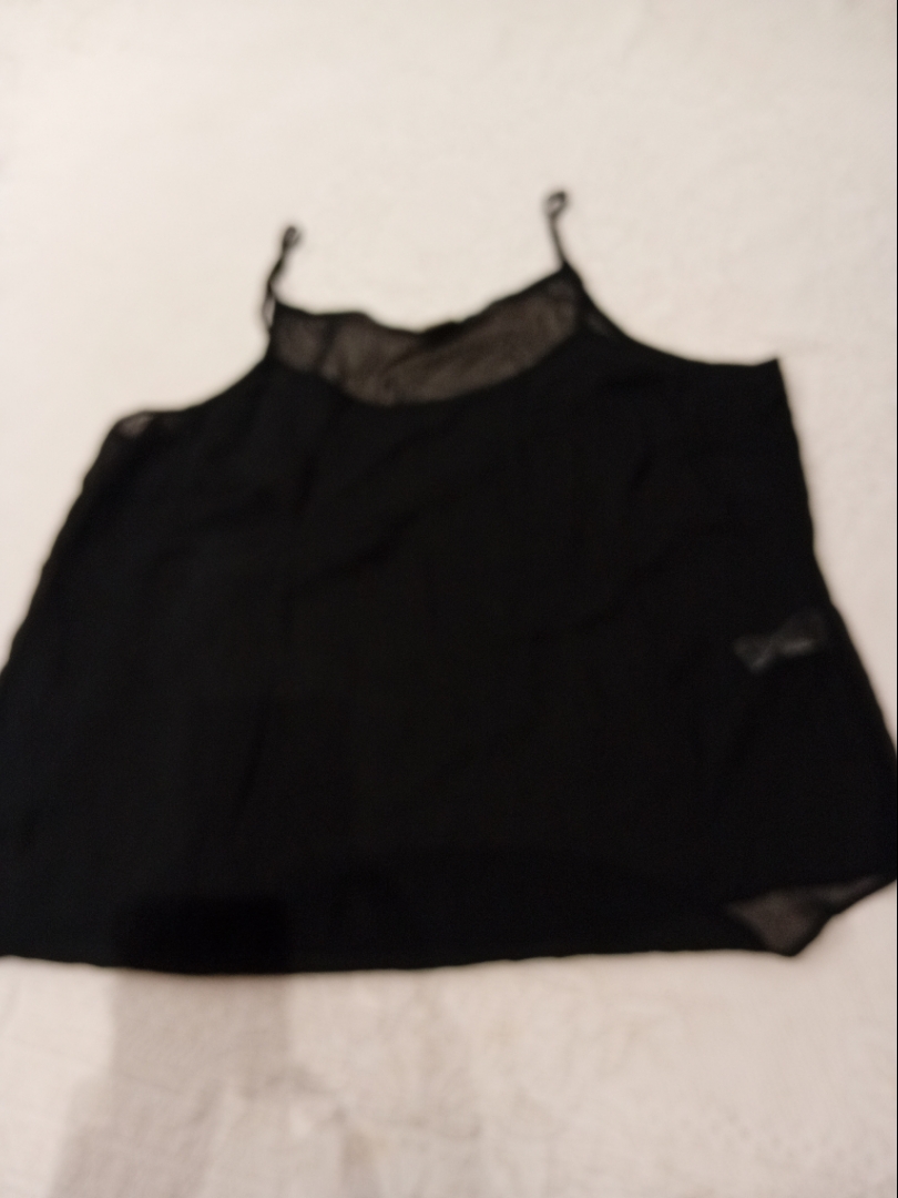 Black Chiffon Cami Top