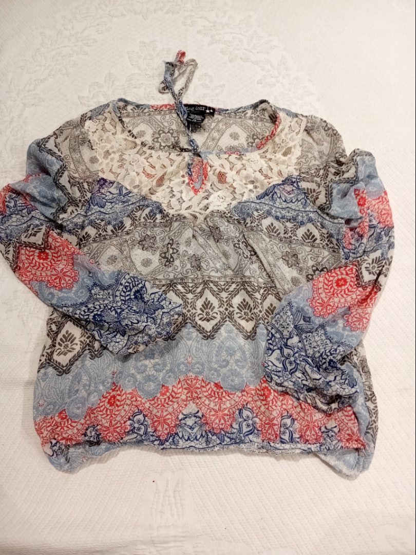 Living Doll Paisley Print Blouse