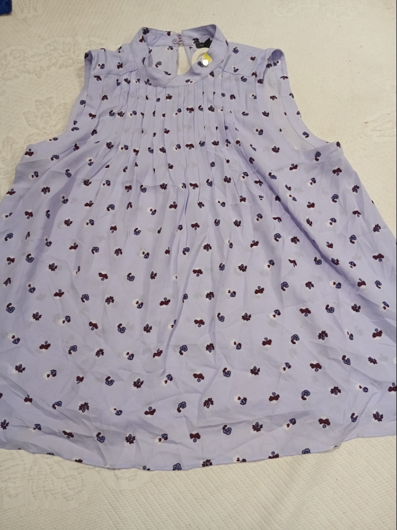 Ann Taylor Floral Print Sleeveless Blouse