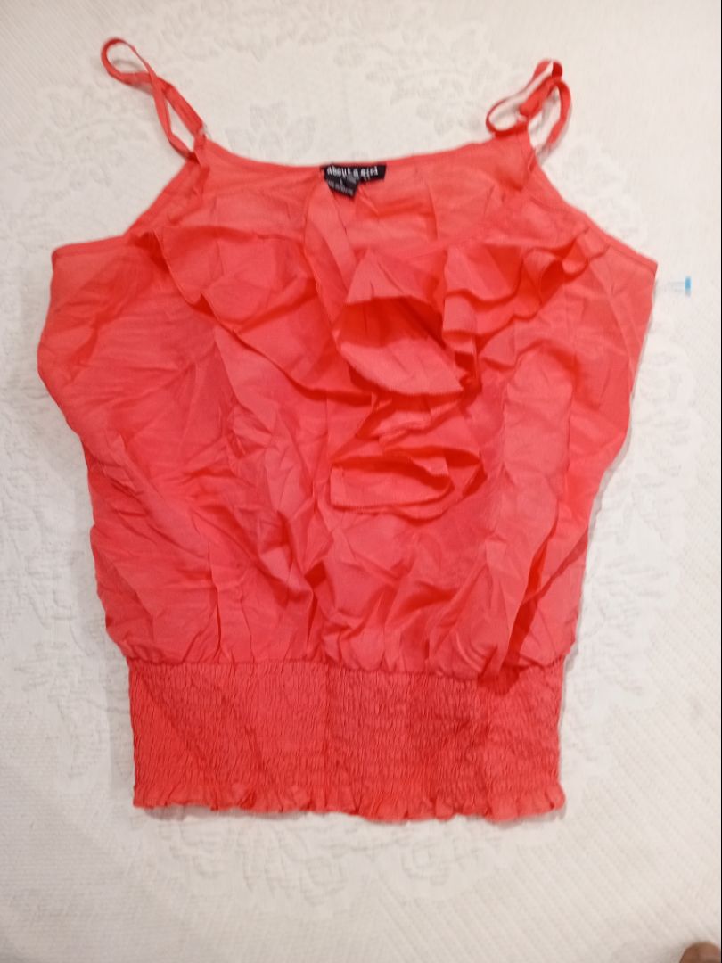 About A Girl Ruffle Cami Top