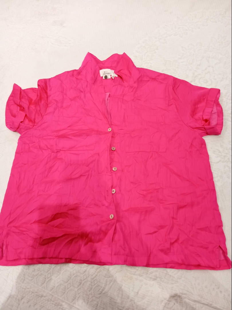 Anthropologie Pink Button-Up Shirt