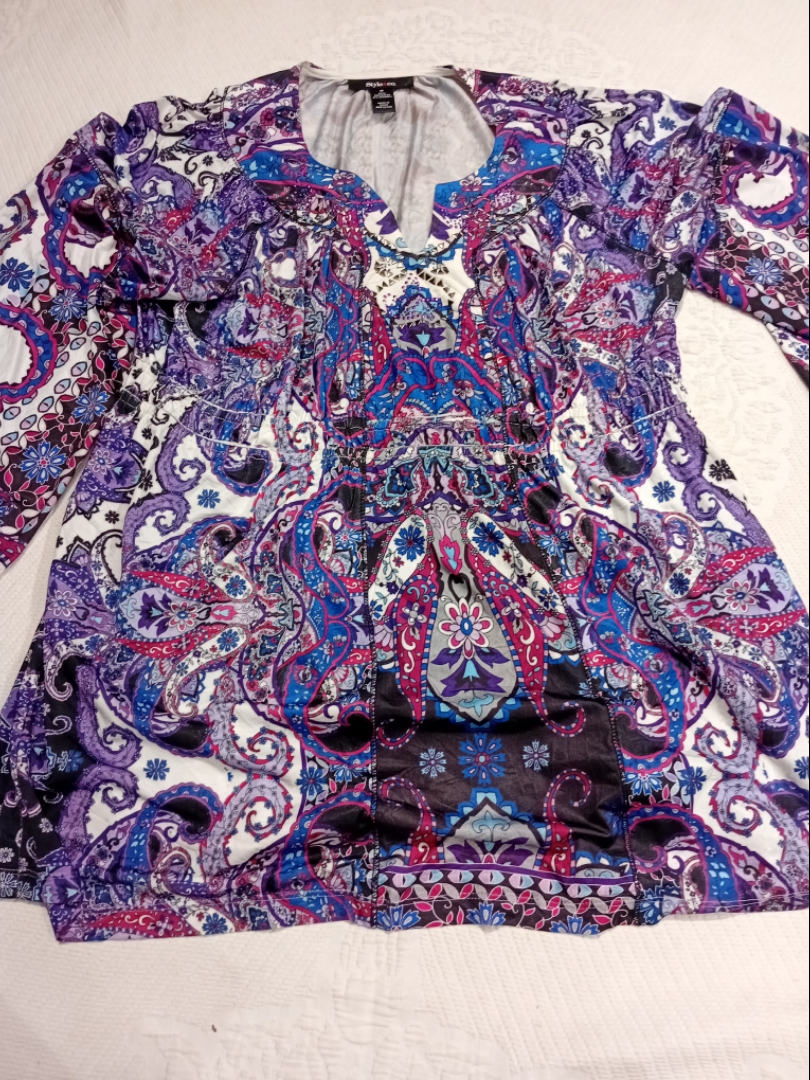 Style & co. Paisley Print Tunic Top