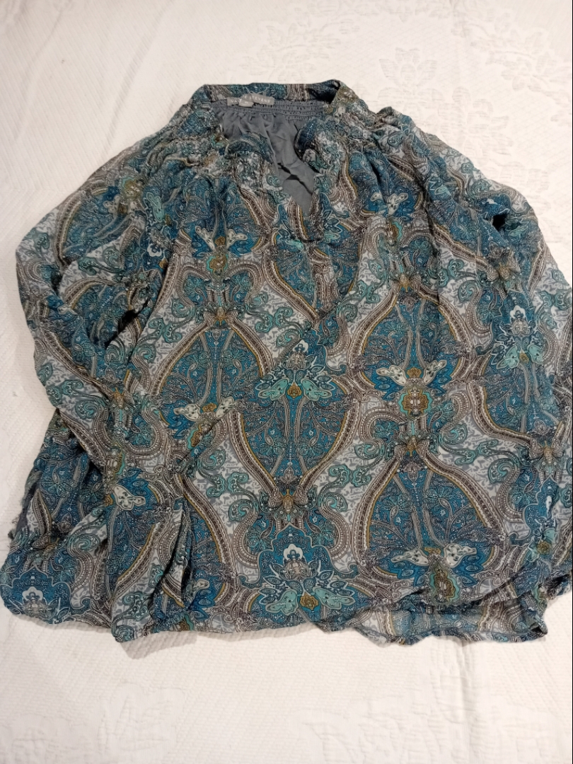 Valerie Stevens Paisley Print Blouse