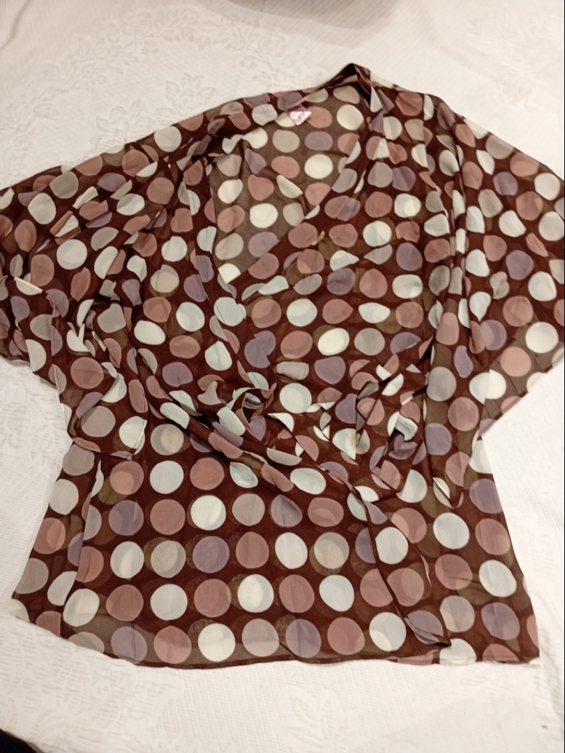 Brown Polka Dot Blouse