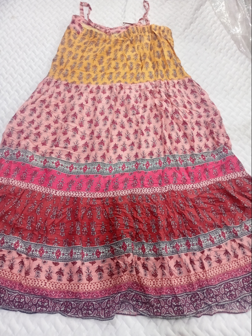 Tiered Floral Print Maxi Dress