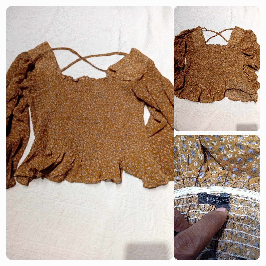 Floral Print Smocked Blouse