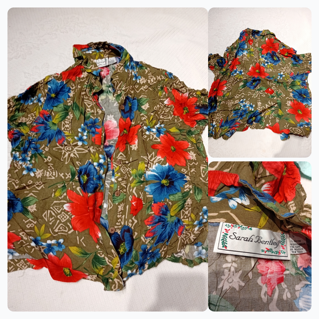 Sarah Bentley Floral Button-Up Shirt