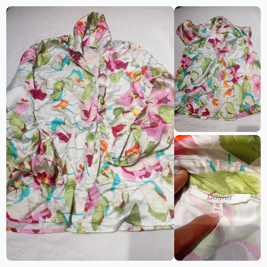 Pastel Floral Button-Up Shirt