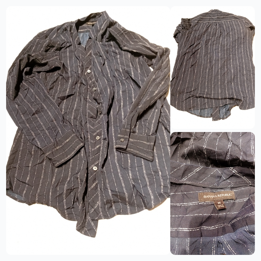 Banana Republic Striped Button-Up Shirt