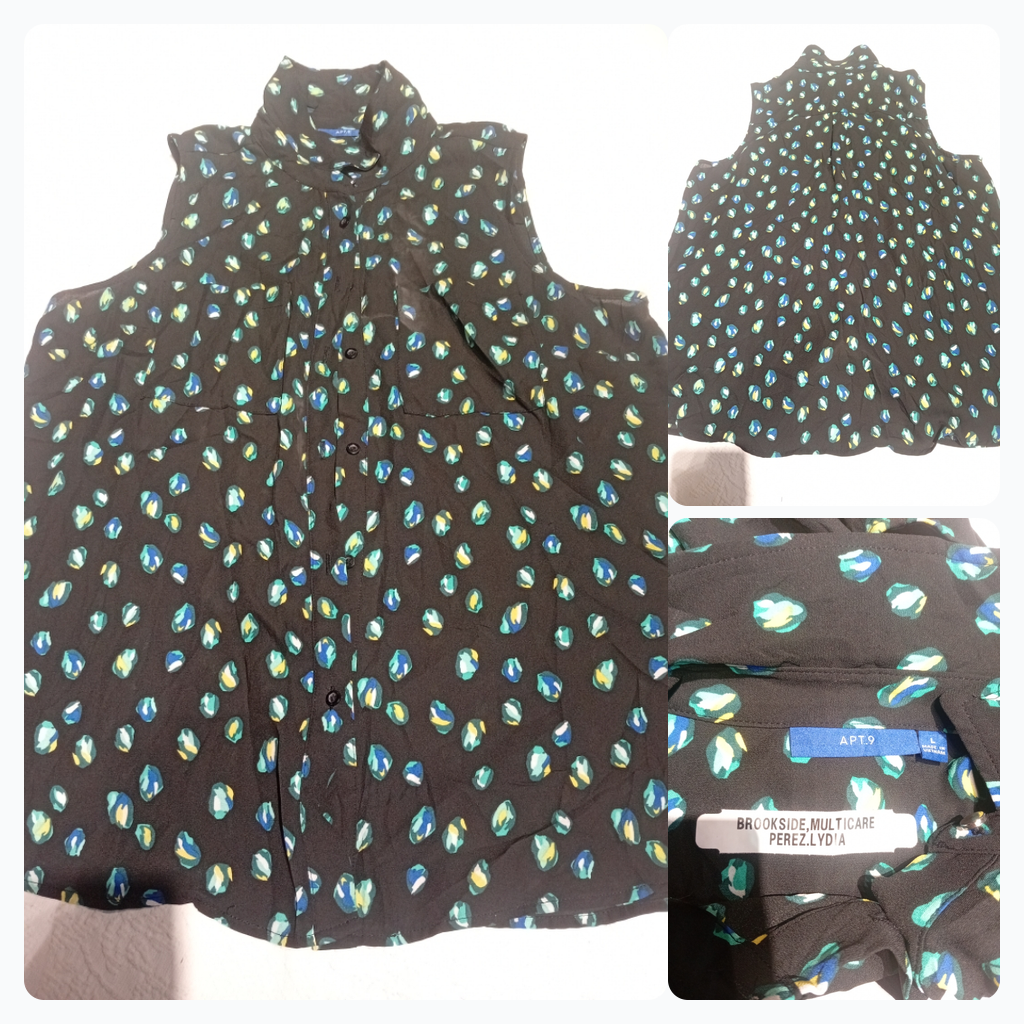 Apt. 9 Sleeveless Button-Up Blouse