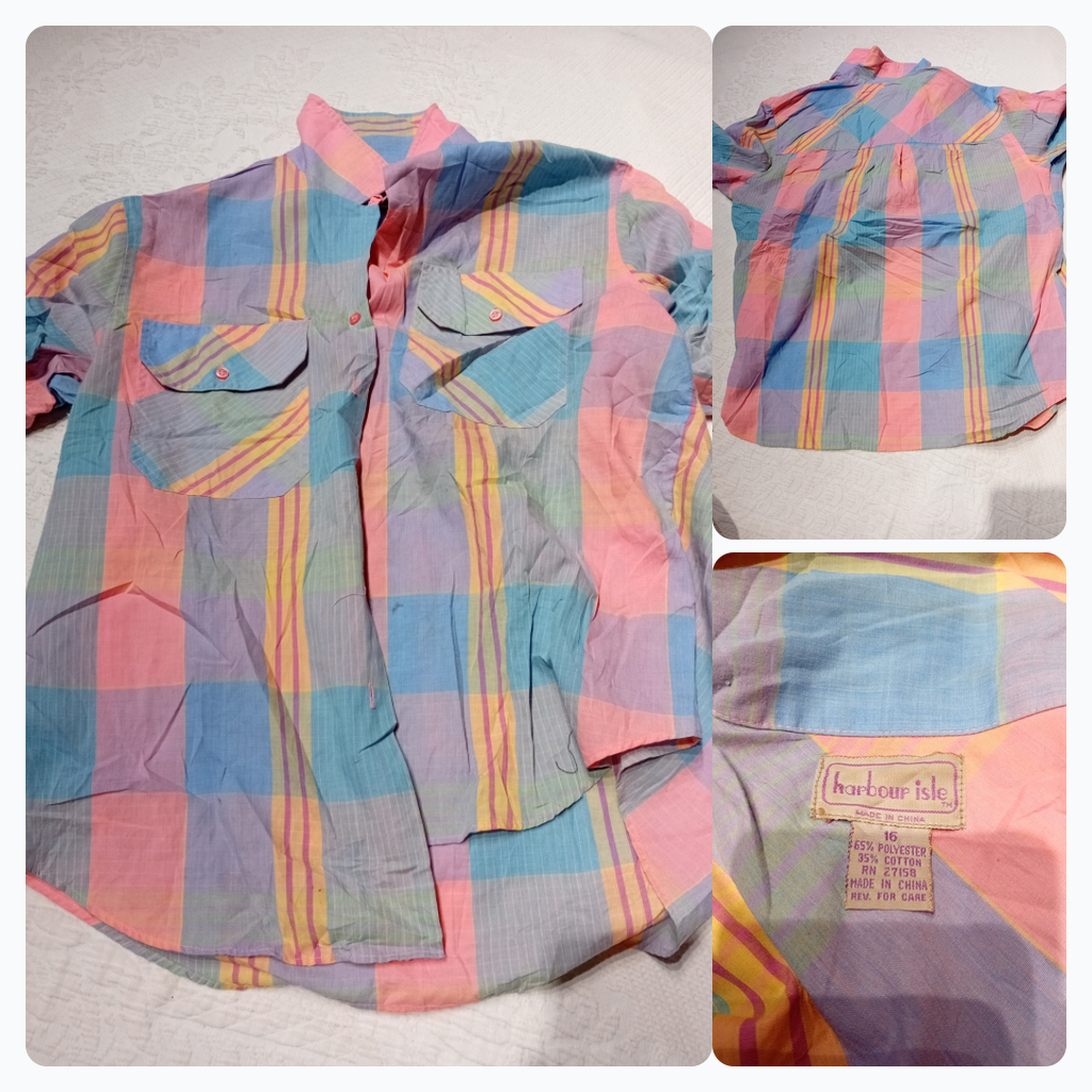 Harbour Isle Plaid Button-Up Shirt