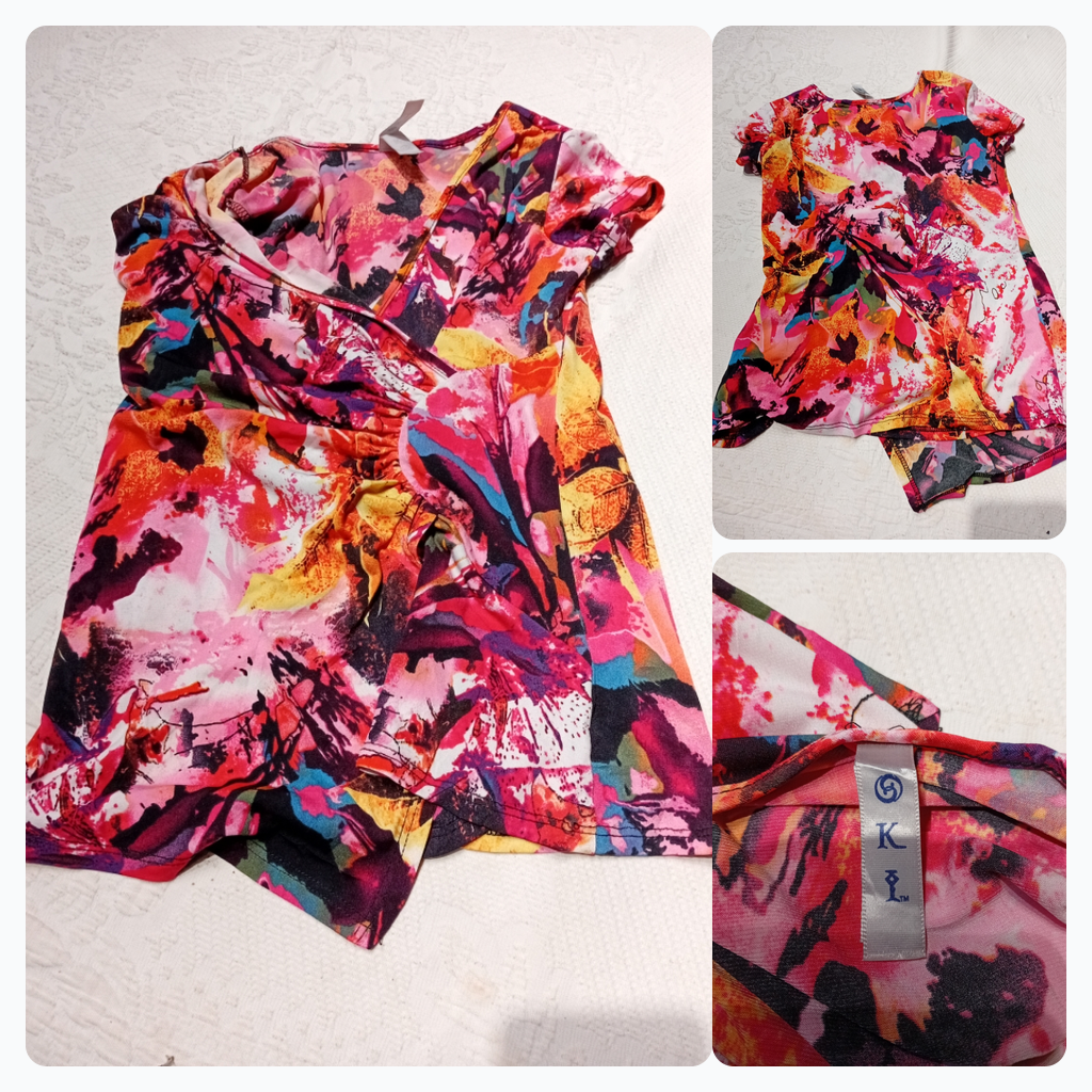 Colorful Abstract Print Top