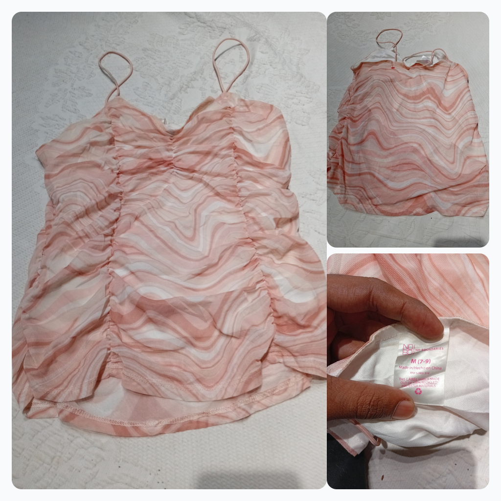 No Boundaries Pink Swirl Cami Top