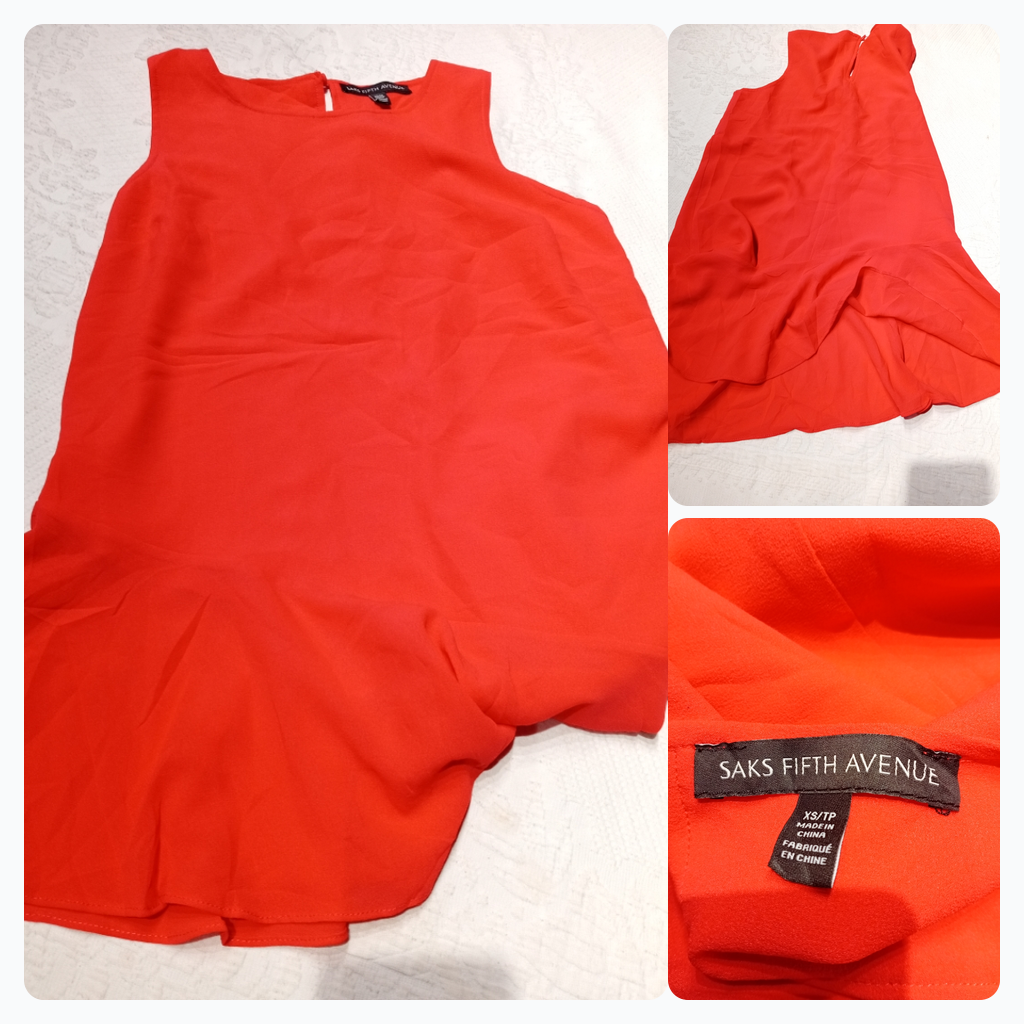 Saks Fifth Avenue Red Sleeveless Dress