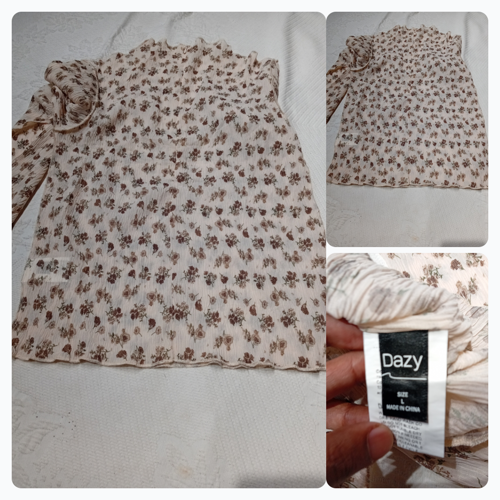 Floral Print Long Sleeve Blouse