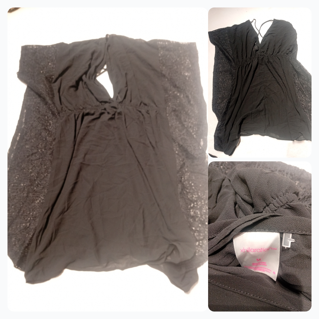 Black Lace Sleeve Dress