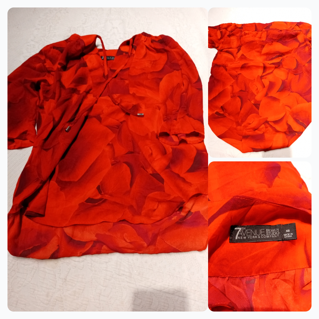 7th Avenue Design Studio Floral Blouse