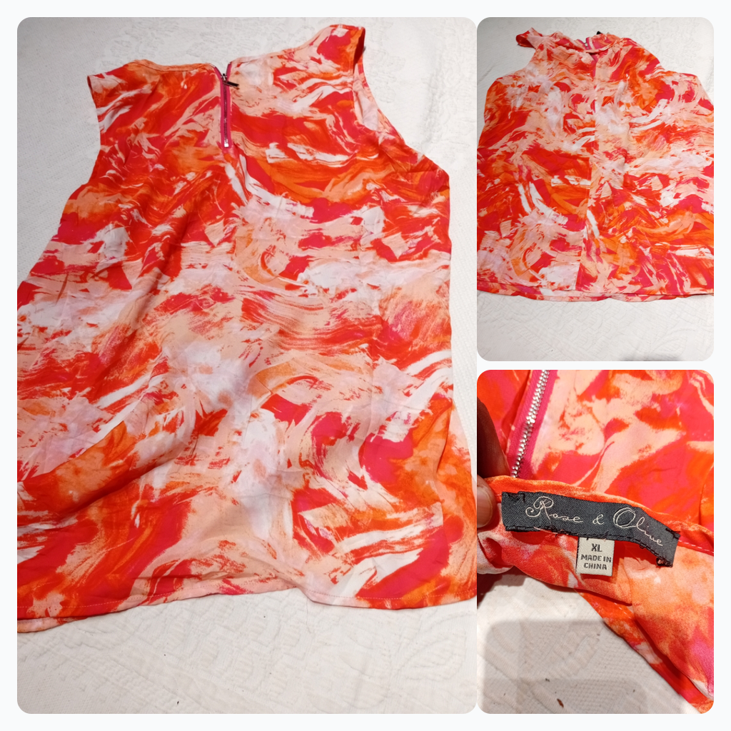 Rose & Olive Sleeveless Top