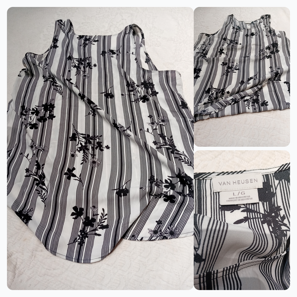 Van Heusen Striped Floral Tank Top