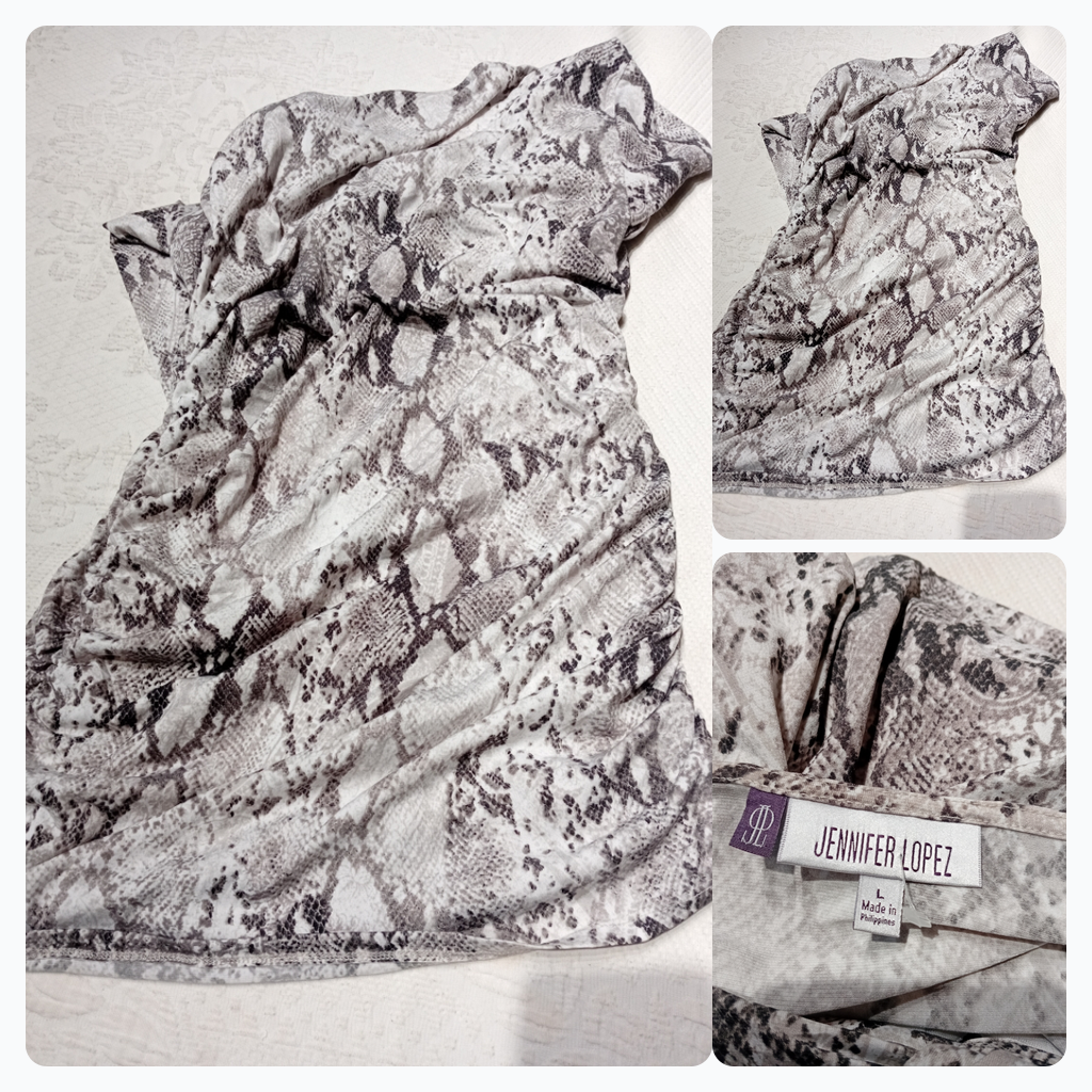Jennifer Lopez Snakeskin Print Mini Dress