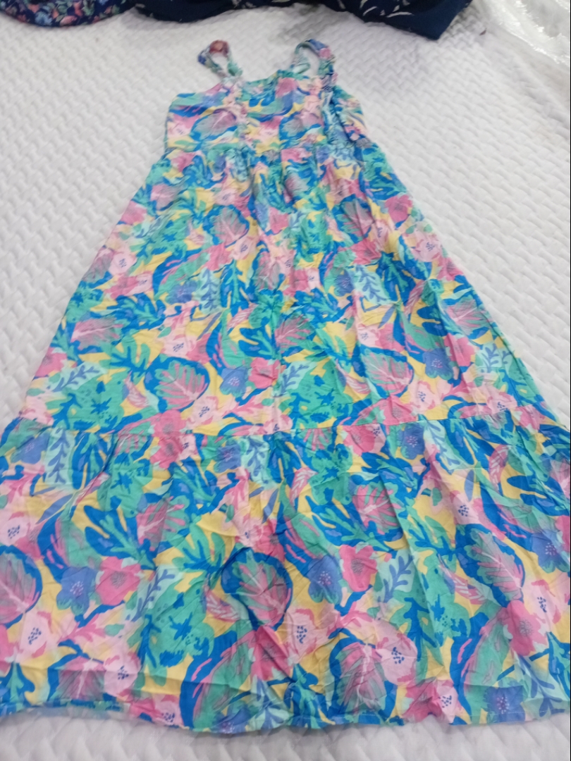 Blumenmuster Maxikleid