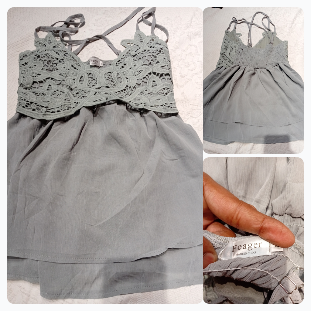 Top en chiffon de dentelle