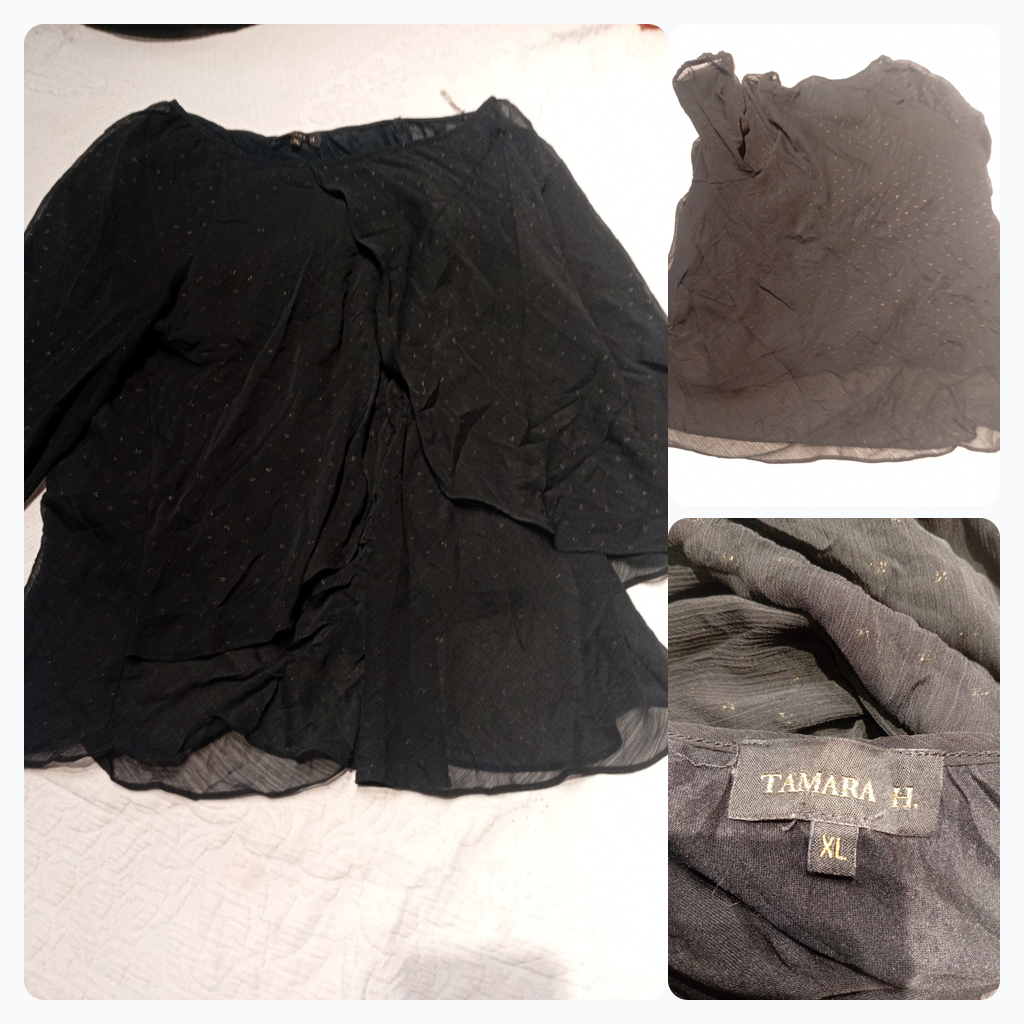 Blusa Transparente Preta