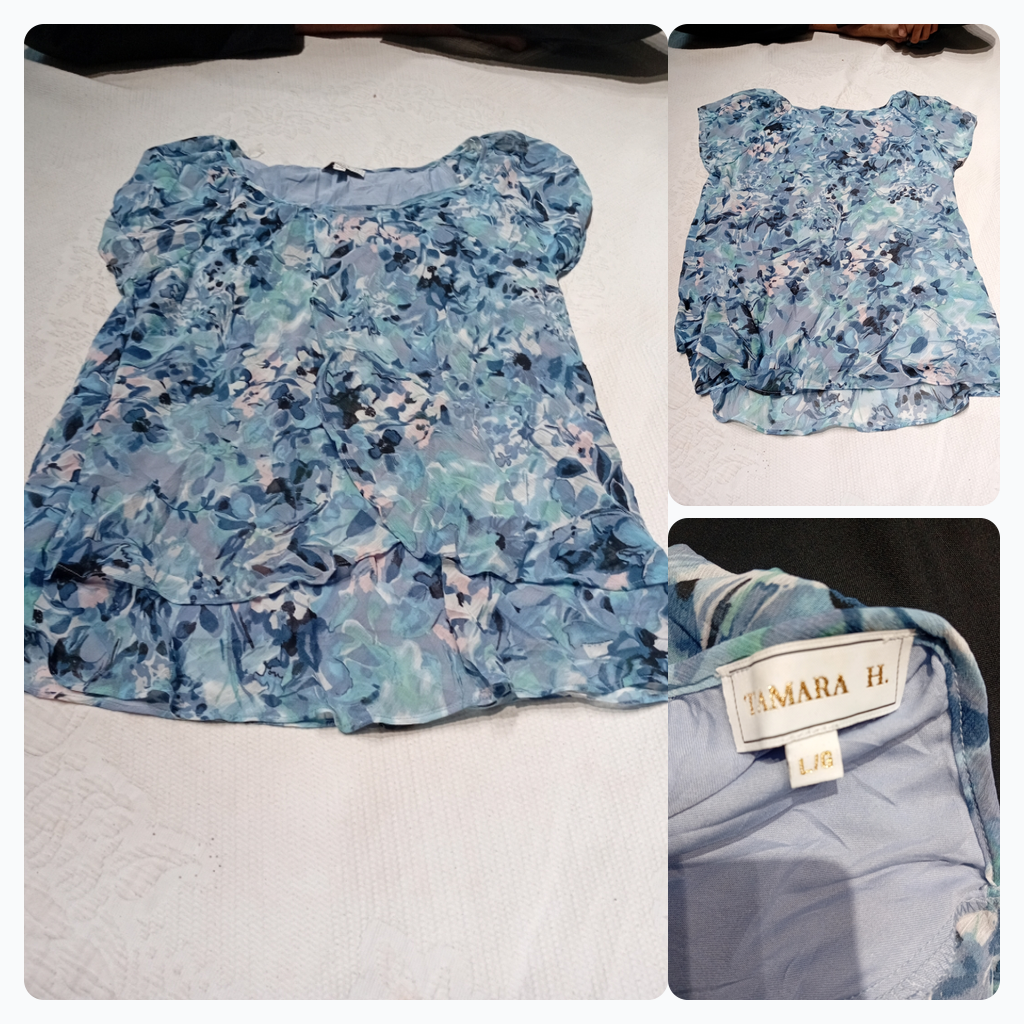 Blusa con stampa floreale