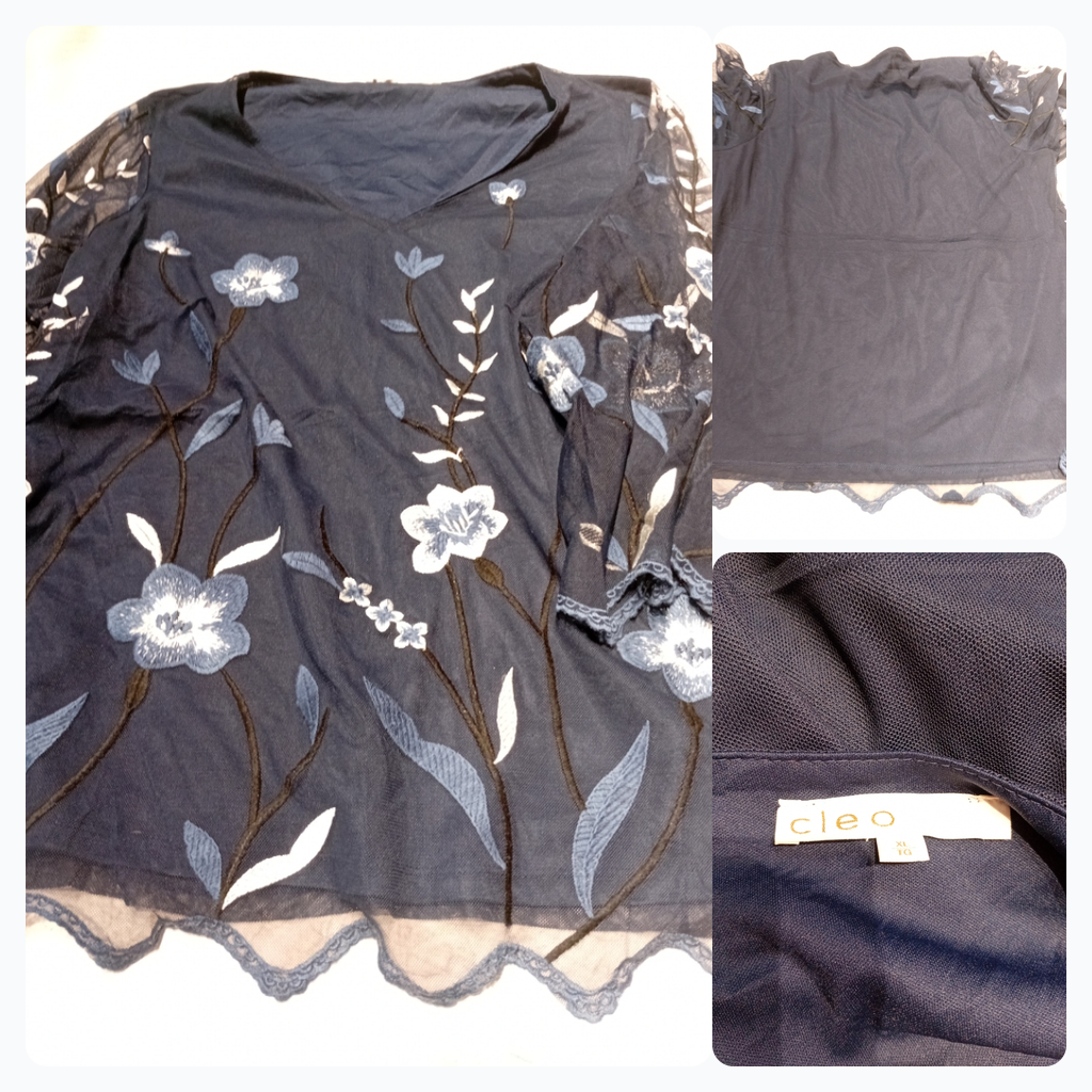 Cleo Floral Mesh Top