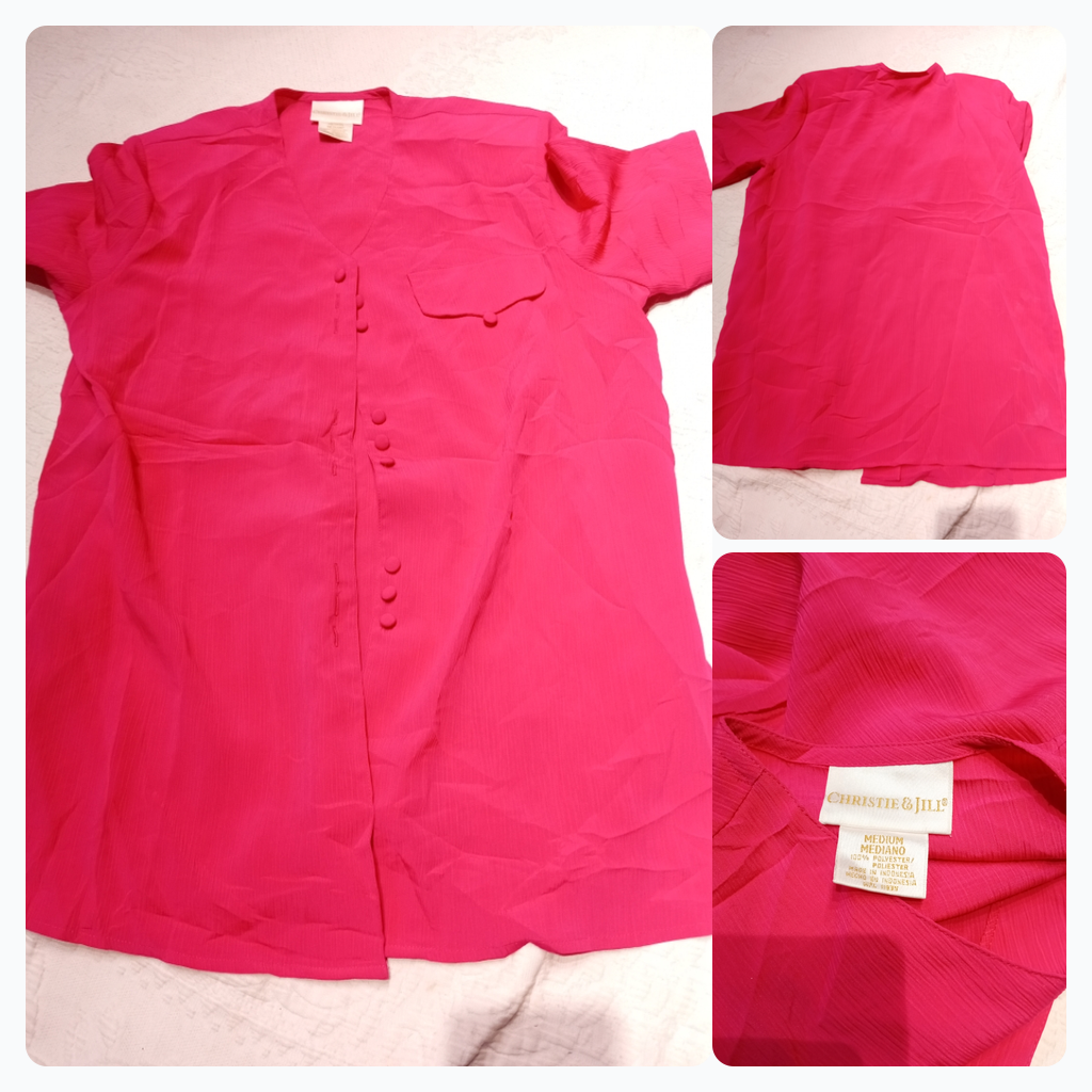 Camicia rosa con bottoni