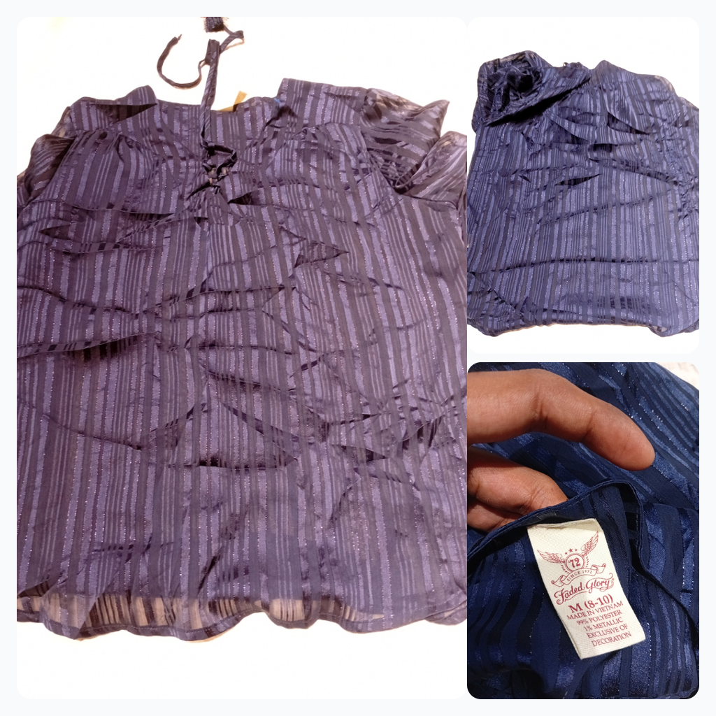 Faded Glory Striped Blouse