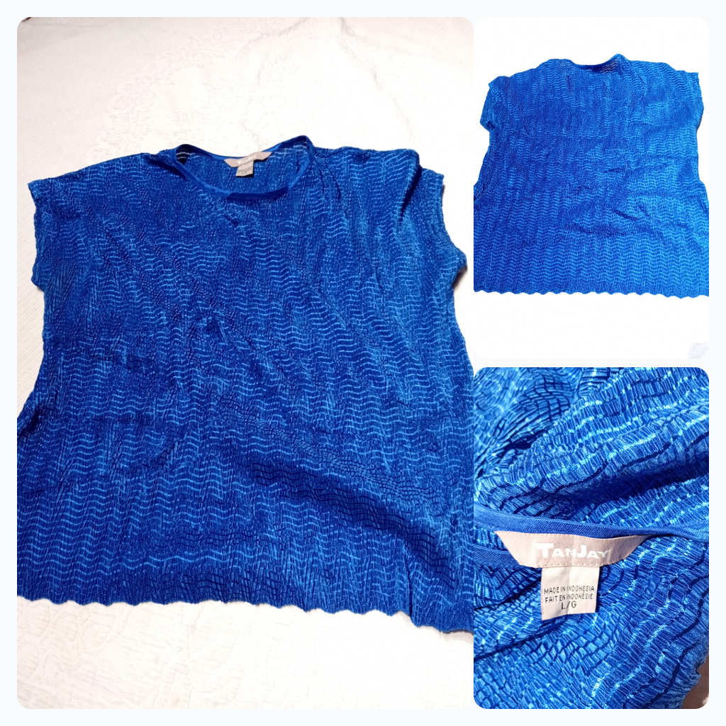 Blue Textured Top