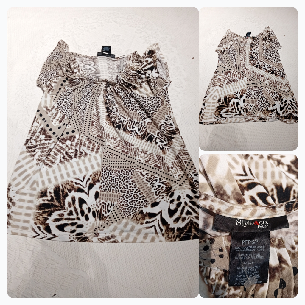 Style & co. Petite Animal Print Top