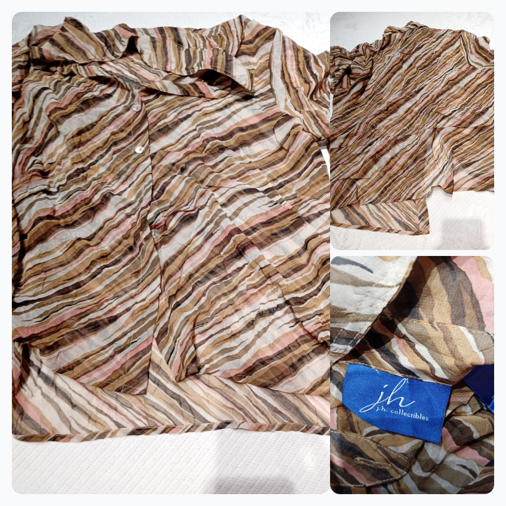 Blouse boutonnée rayée JH Collectibles