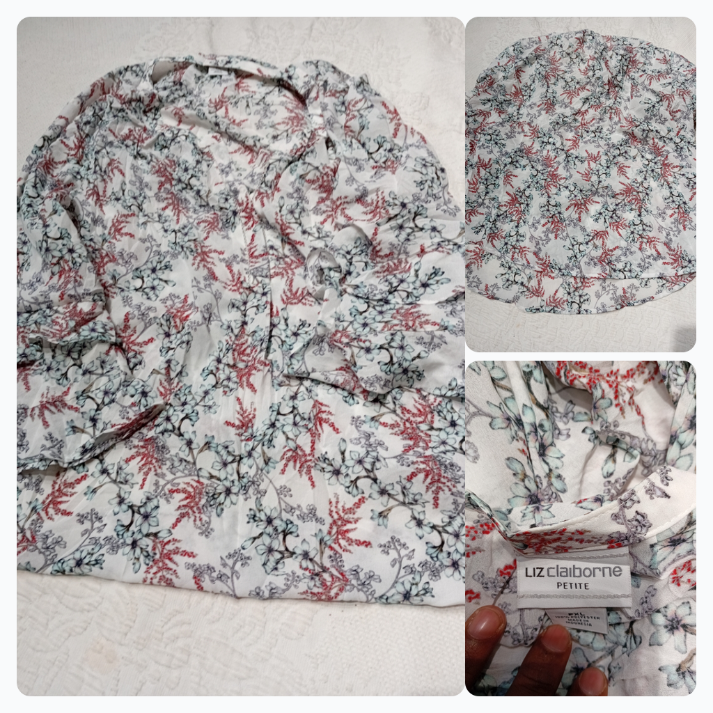 Liz Claiborne Petite Floral Blouse