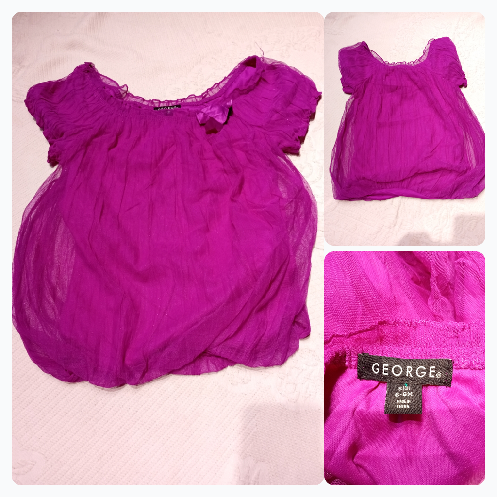 Top en tulle violet