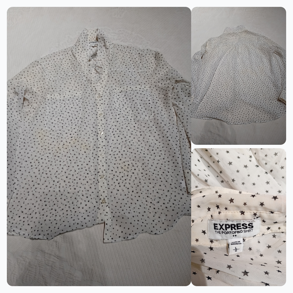Express Portofino Star Print Button-Up Shirt