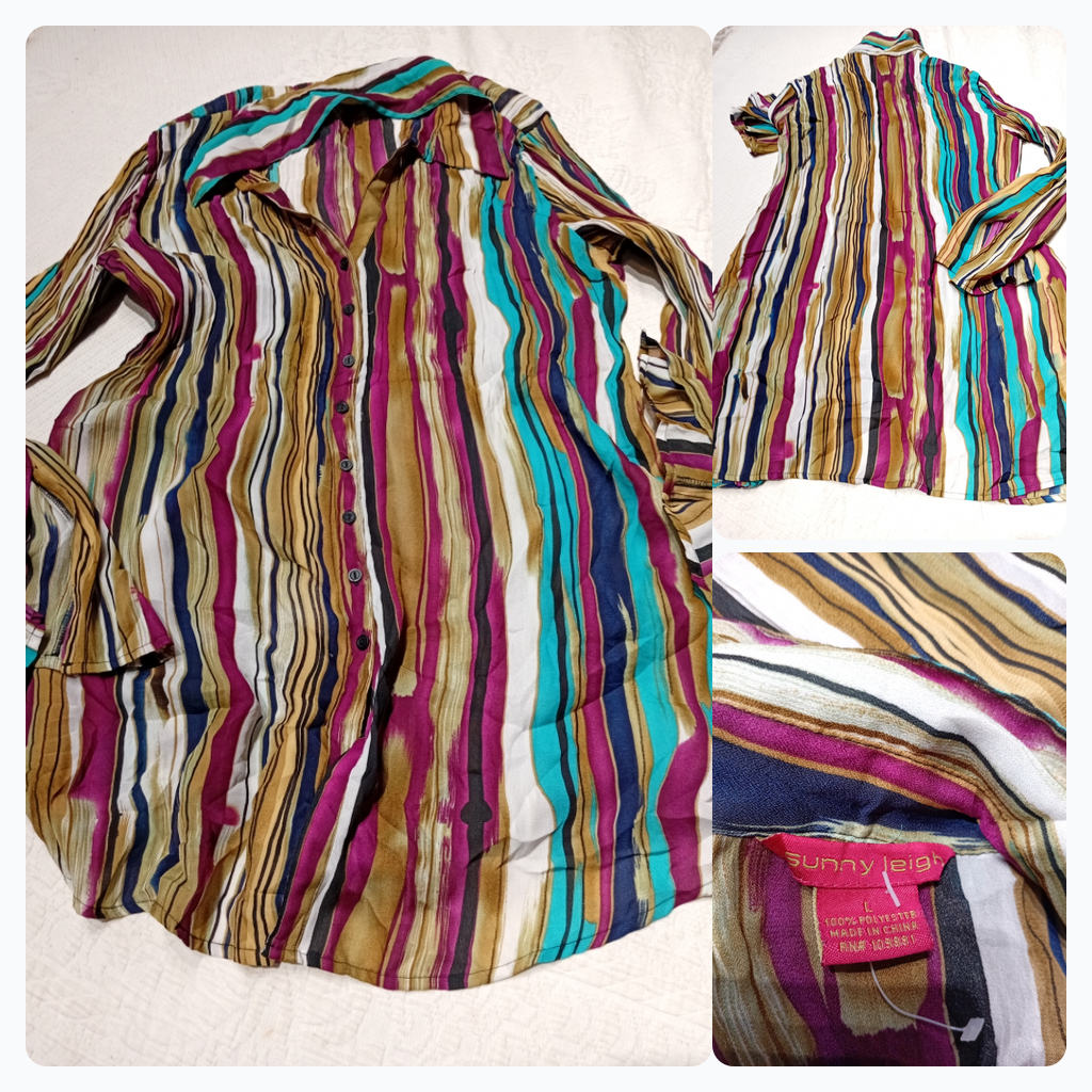 Camisa de botones a rayas